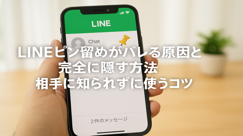 LINEピン留めがバレる原因と完全に隠す方法｜相手に知られずに使うコツ