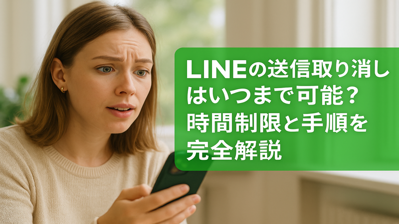 LINEの送信取り消しはいつまで可能？時間制限と手順を完全解説