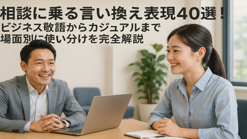 相談に乗る言い換え表現40選！ビジネス敬語からカジュアルまで場面別に使い分けを完全解説