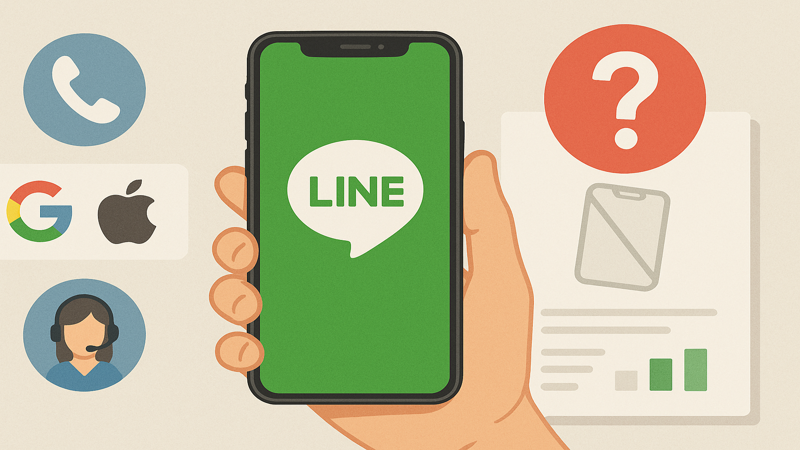 1.LINE引き継ぎで以前の端末がない場合の対処法