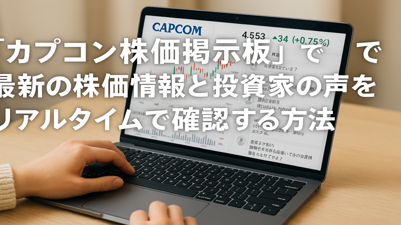 「カプコン株価掲示板」で最新の株価情報と投資家の声をリアルタイムで確認する方法