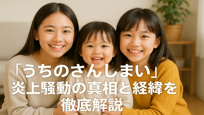 「うちのさんしまい」炎上騒動の真相と経緯を徹底解説