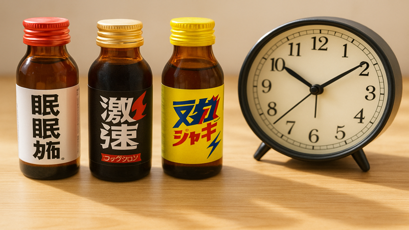 3.他の眠気覚ましドリンクとの効果時間比較