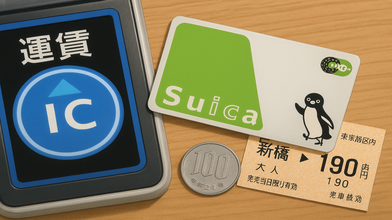 3.ゆりかもめのSuica料金体系と切符との比較