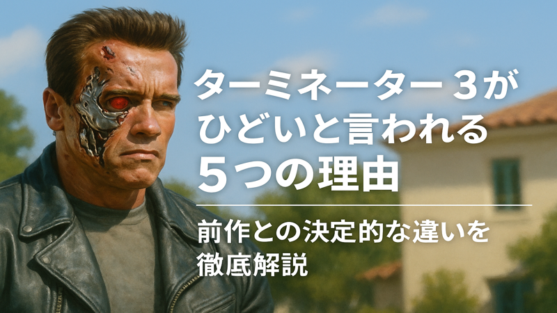 ターミネーター3がひどいと言われる5つの理由と前作との決定的な違いを徹底解説