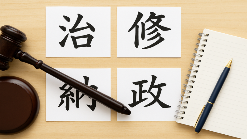 3.「治める」「修める」を含む4つの「おさめる」完全解説