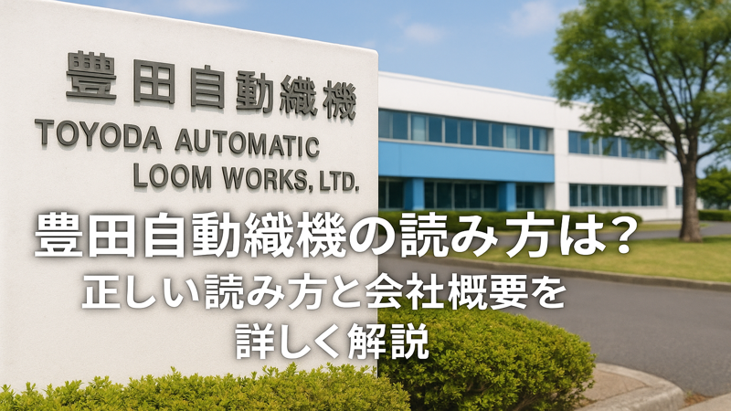 豊田自動織機の読み方は？正しい読み方と会社概要を詳しく解説