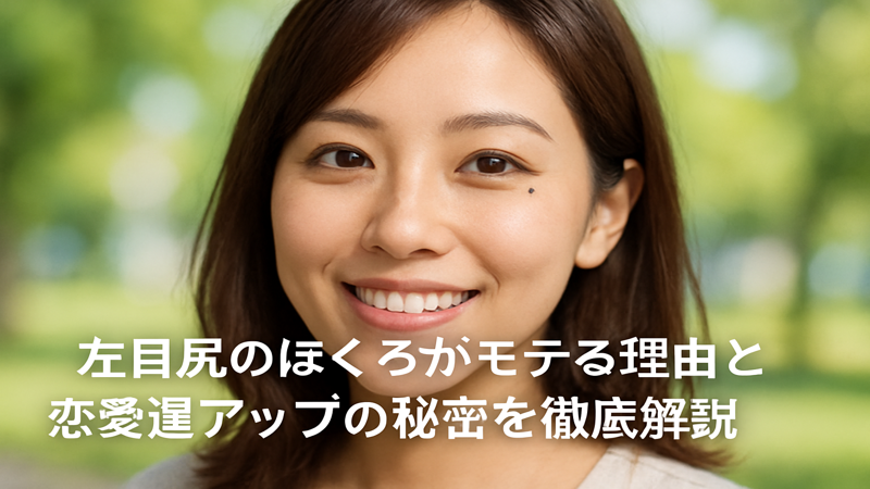 左目尻のほくろがモテる理由と恋愛運アップの秘密を徹底解説