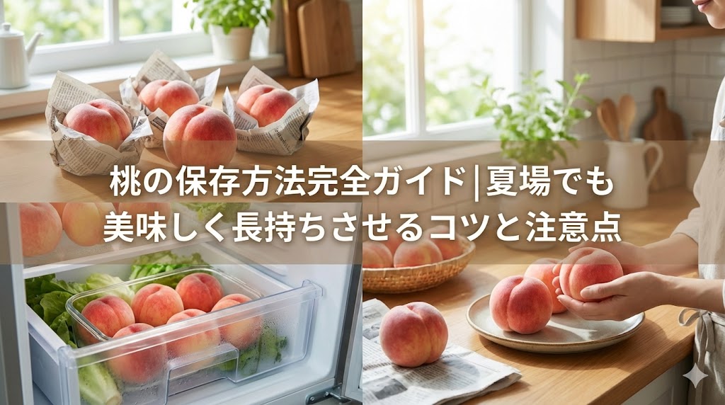 桃の保存方法完全ガイド|夏場でも美味しく長持ちさせるコツと注意点