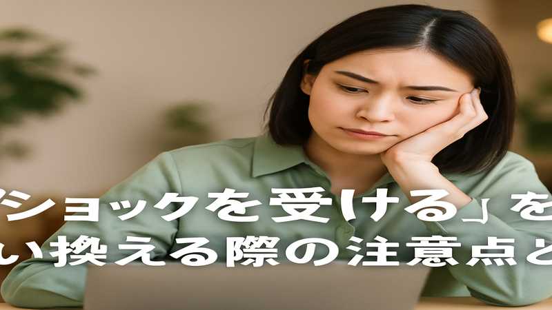 7.「ショックを受ける」を言い換える際の注意点とコツ