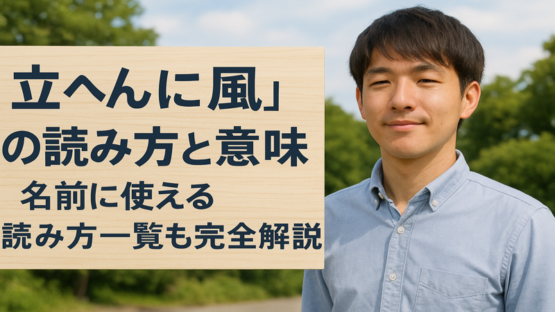 立へんに風「颯」の読み方と意味|名前に使える読み方一覧も完全解説