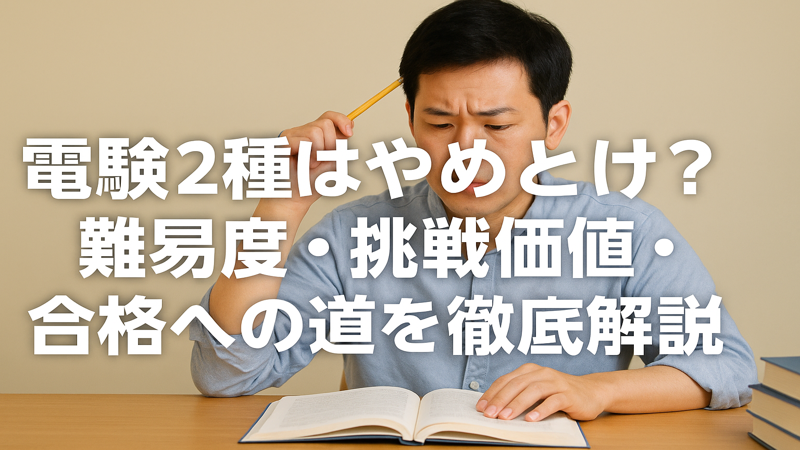 電験2種はやめとけ?難易度・挑戦価値・合格への道を徹底解説
