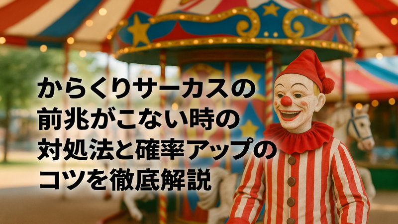 からくりサーカスの前兆がこない時の対処法と確率アップのコツを徹底解説
