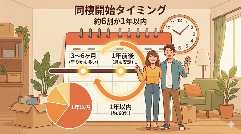 1.同棲を始めるベストなタイミングは付き合って何ヶ月?
