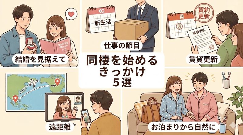 2.同棲を始めるおすすめのきっかけ5選