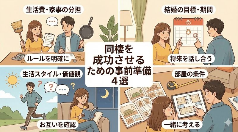 4.同棲を成功させるために事前に決めておくべきこと