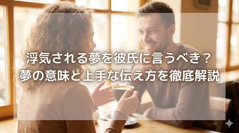 浮気される夢を彼氏に言うべき?夢の意味と上手な伝え方を徹底解説
