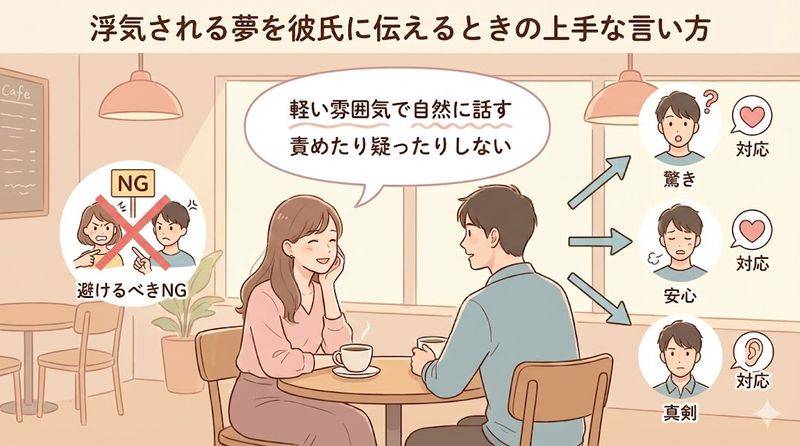 3.浮気される夢を彼氏に伝えるときの上手な言い方