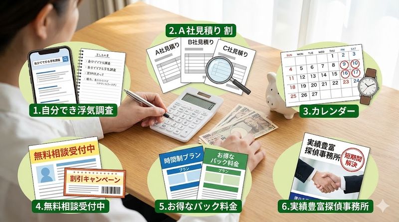 4.浮気調査の費用を安く抑える6つの方法