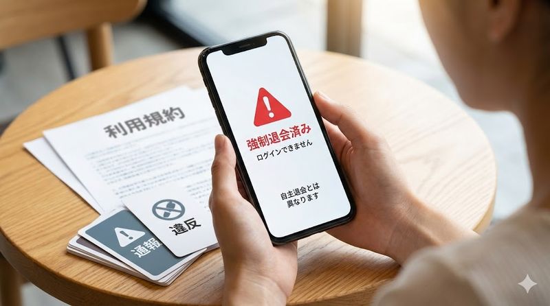 1.ペアーズで強制退会済みと表示される理由