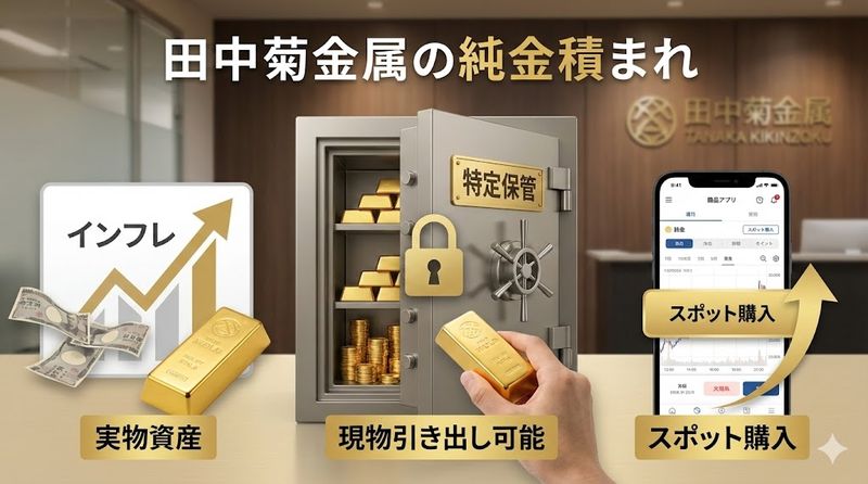 3.田中貴金属の純金積立のメリット
