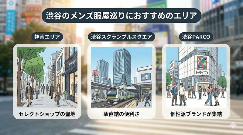 5.渋谷のメンズ服屋巡りにおすすめのエリア